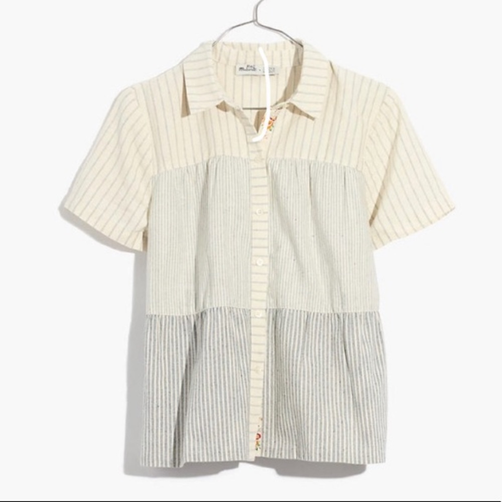 Madewell X The New Denim Project blouse